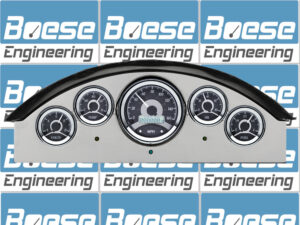 1957 Ford Fairlane Aluminum Gauge Panel w/ Dakota Digital VHX-1050 Black Alloy Gauges