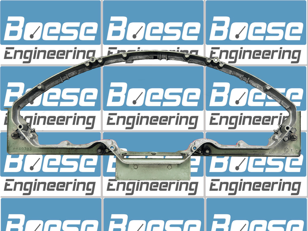 1957 Ford Fairlane Aluminum Gauge Panel w/ Auto Meter Ford Masterpiece Silver Gauges - Image 3