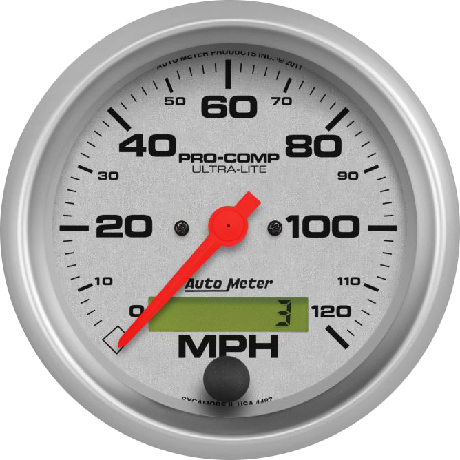 4487 AutoMeter Ultra-Lite 3 3/8" Electric 0-120 MPH Speedometer