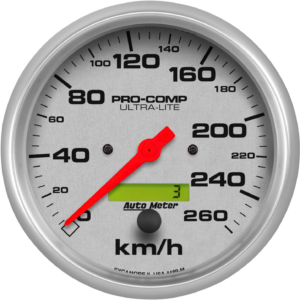 4489-M AutoMeter Ultra-Lite 5" Electric 0-260 KPH Speedometer