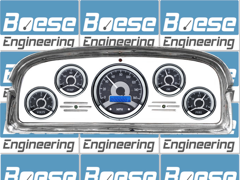 1959 Ford Galaxie / Fairlane Aluminum Gauge Panel w/ Dakota Digital VHX-1050 Black Alloy Gauges - Image 2