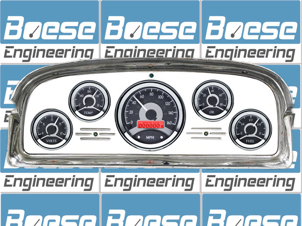1959 Ford Galaxie / Fairlane Aluminum Gauge Panel w/ Dakota Digital VHX-1050 Black Alloy Gauges - Image 3