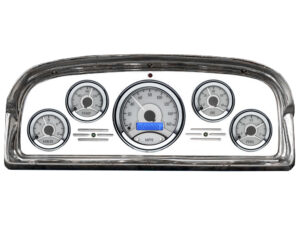 1959 Ford Galaxie / Fairlane Billet Aluminum Gauge Panel w/ Dakota Digital VHX-1050 Silver Alloy Gauges