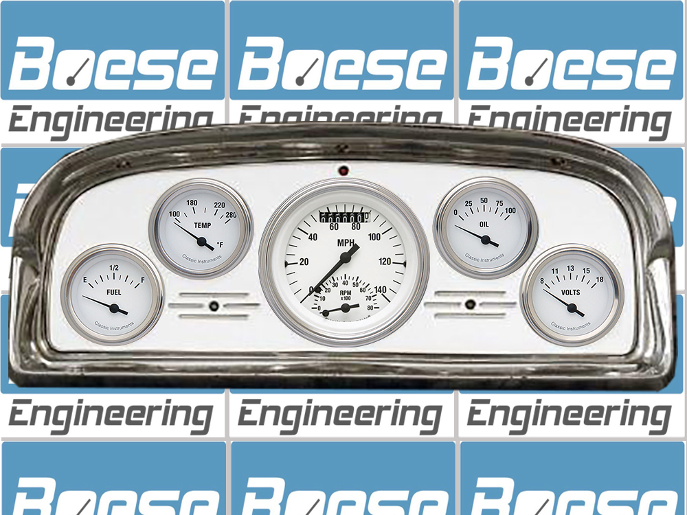 1959 Ford Galaxie / Fairlane Aluminum 5 Gauge Panel w/ Classic Instruments Gauges (Ultimate Speedometer)