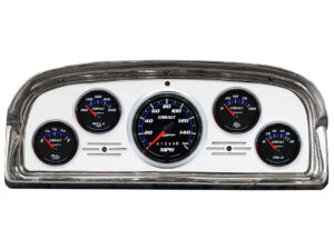 1959 Ford Galaxie / Fairlane Aluminum Gauge Panel w/ AutoMeter Cobalt Gauges