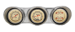 1962-1963 Ford Fairlane Aluminum Gauge Panel Adapter w/ Classic Instruments Vintage Gauges