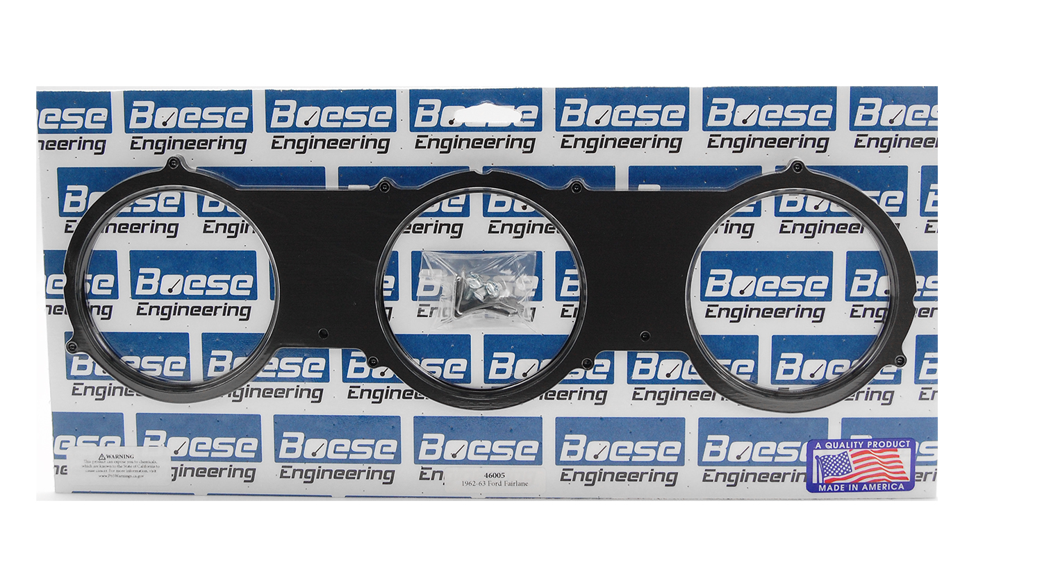 1962-1963 Ford Fairlane Billet Aluminum Dash Insert for 3 3/8" Quads - Image 2