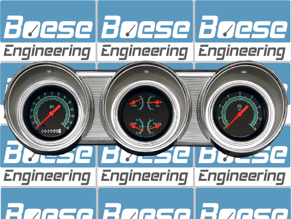 1962-1963 Ford Fairlane Aluminum Gauge Panel Adapter w/ Classic Instruments G/Stock Gauges - Image 2