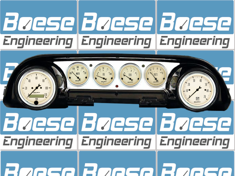 1963-1964 Ford Galaxie Aluminum Gauge Panel w/ AutoMeter Street Rod Series Gauges - Image 2