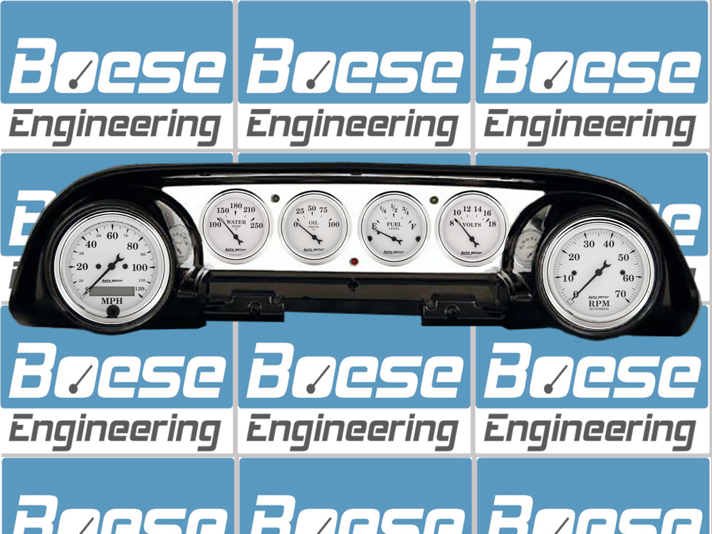 1963-1964 Ford Galaxie Aluminum Gauge Panel w/ AutoMeter Street Rod Series Gauges - Image 5