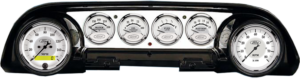1963-1964 Ford Galaxie Aluminum Gauge Panels w/ Auto Meter Ford Masterpiece Silver Gauges