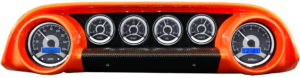 1963-1964 Ford Galaxie Aluminum Gauge Panels w/ Dakota Digital VHX Black Alloy Gauges