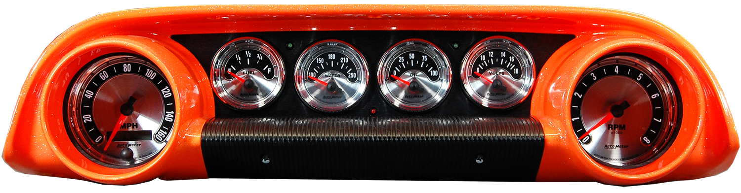 1963-1964 Ford Galaxie Aluminum Gauge Panels w/ Auto Meter American Muscle Gauges