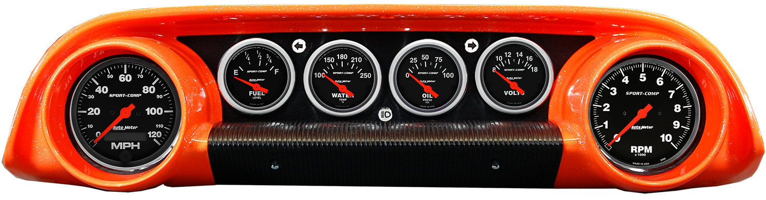1963-1964 Ford Galaxie Aluminum Gauge Panels w/ Sport-Comp Gauges