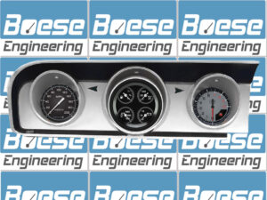1964 Ford Fairlane Billet Aluminum Dash Insert w/ Classic Instruments Auto Cross Gray Gauges