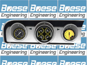 1964 Ford Fairlane Billet Aluminum Dash Insert w/ Classic Instruments Auto Cross Yellow Gauges
