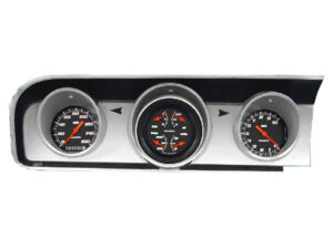 1964 Ford Fairlane billet aluminum dash insert w/ Classic Instruments Velocity Black gauges