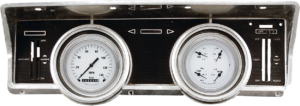 1966-1967 Ford Falcon / Ranchero Aluminum Adapter Kit w/ Classic Instruments White Hot Rod Gauges