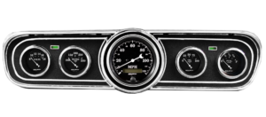 1965-1966 Ford Mustang Adapter Panels w/ Auto Meter Old Tyme Black Gauges