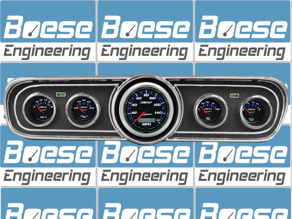 1965-1966 Ford Mustang Adapter Panels w/ Auto Meter Cobalt Gauges - Image 2