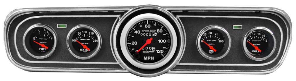 1965-1966 Ford Mustang Adapter Panels w/ Sport-Comp Gauges