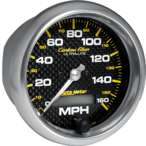 4789 Auto Meter Carbon Fiber 3 3/8" Electric 0-160 MPH Speedometer
