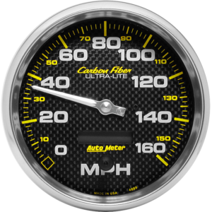4889 Auto Meter Carbon Fiber 5" Electric 0-160 MPH Speedometer