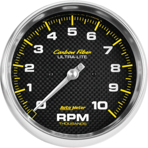 4898 Auto Meter Carbon Fiber 5" In-Dash 10,000 RPM Tachometer