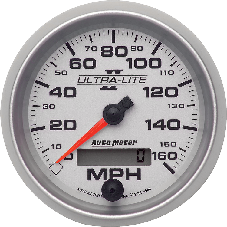4988 Auto Meter Ultra-Lite II 3 3/8" Electric 0-160 MPH Speedometer