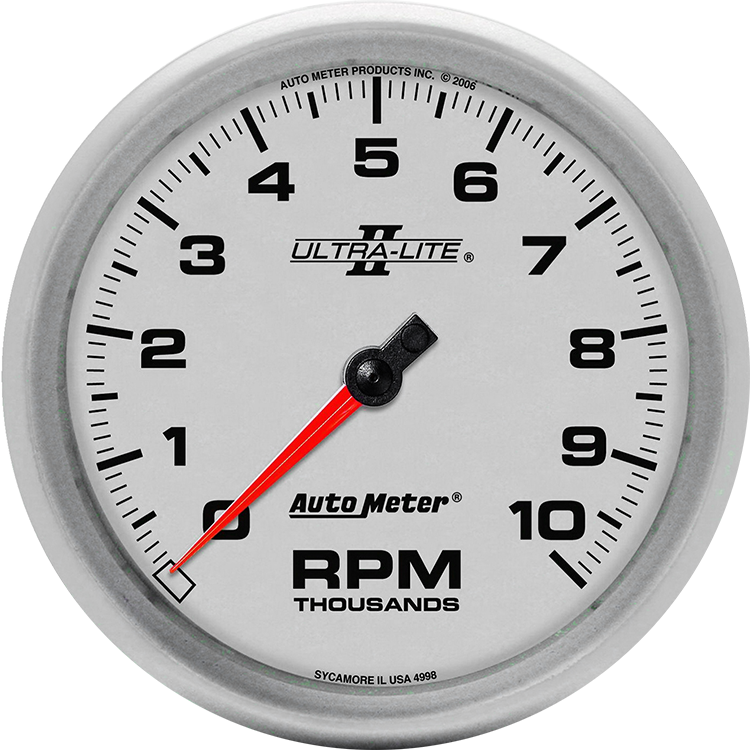 4998 Auto Meter Ultra-Lite II 5" In-Dash 10,000 RPM Tachometer - Image 2