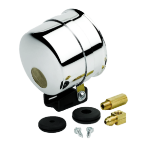 AutoMeter 5203 Chrome Mounting Cup w/ Pedestal for 3 3/8" In-Dash AutoMeter Tachometers or Speedometers