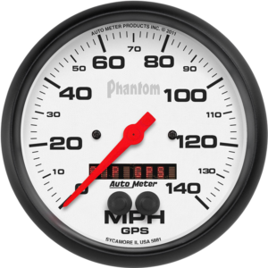 5881 Auto Meter Phantom 5" GPS 0-140 MPH Speedometer