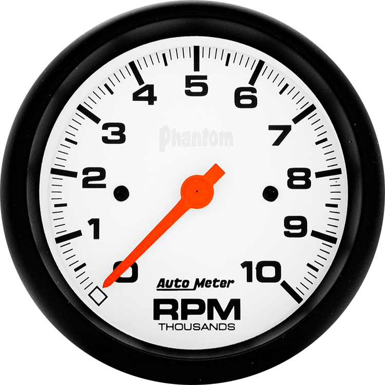 5897 Auto Meter Phantom 3 3/8" In-Dash 10,000 RPM Tachometer