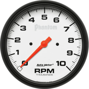 5898 Auto Meter Phantom 5" In-Dash 10,000 RPM Tachometer