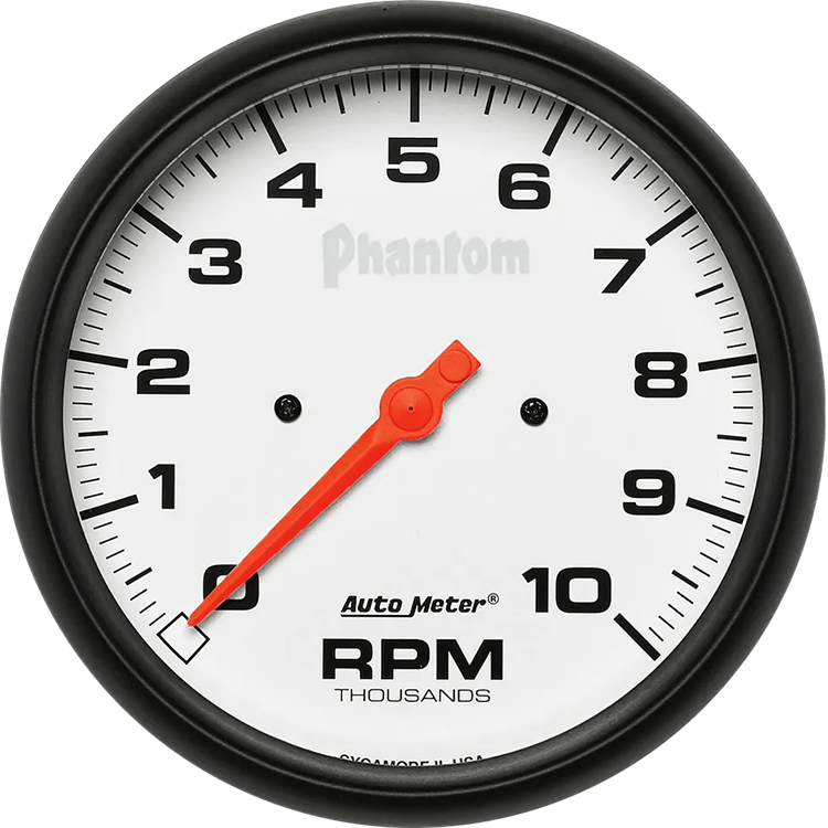 5898 Auto Meter Phantom 5" In-Dash 10,000 RPM Tachometer