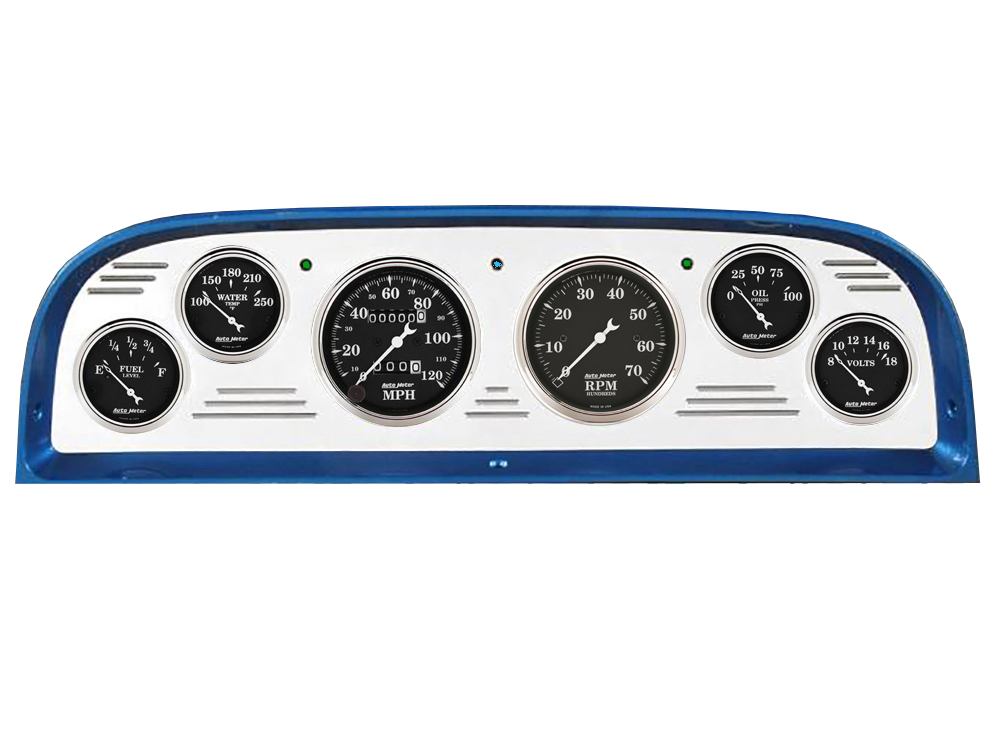 1960-1963 Chevy Truck Billet Aluminum Gauge Panel w/ Auto Meter Street Rod series gauges - Image 5