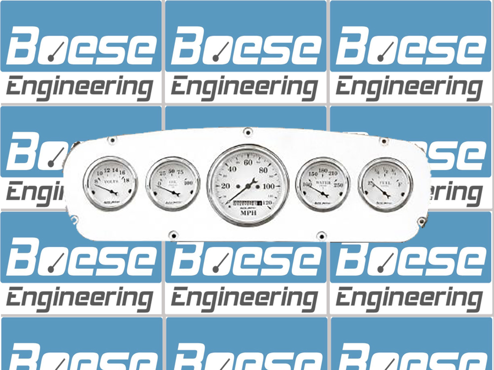 1965-1966 Ford Custom Cab Truck Aluminum Gauge Panel w/ Auto Meter Street Rod Series Gauges - Image 8