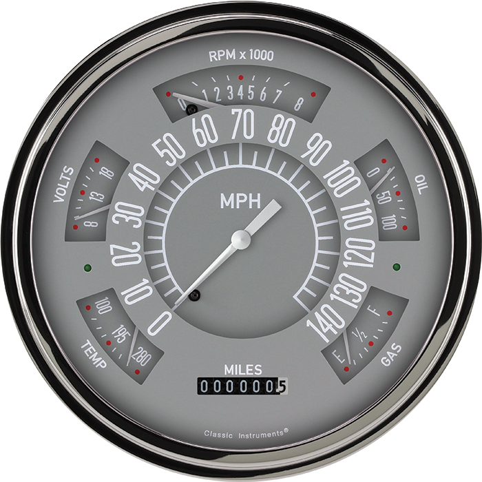 1966-1977 Ford Bronco Gray Direct Fit Package By Classic Instruments