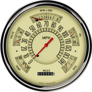 1949-1950 Ford Car Tan Direct Fit Package By Classic Instruments