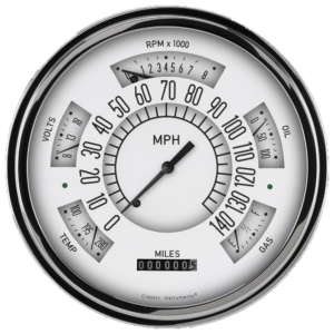 1949-1950 Chevy Car White "ClassicLine" Six-Instrument Package By Classic Instruments