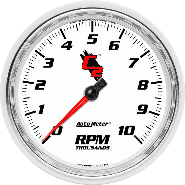 7298 Auto Meter C2 5" In-Dash 10,000 RPM Tachometer - Image 2