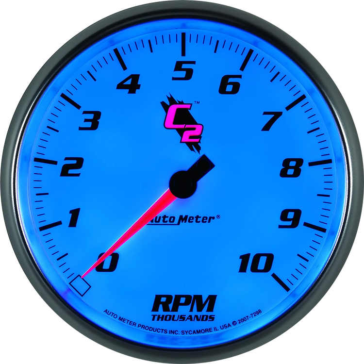 7298 Auto Meter C2 5" In-Dash 10,000 RPM Tachometer - Image 3