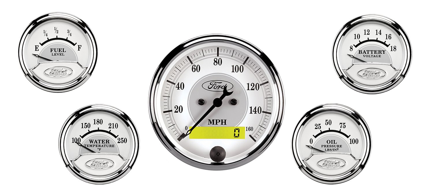 880087 Auto Meter Ford Masterpiece 5 Gauge Kit w/ Electric Speedometer (3 1/8" & 2 1/16")