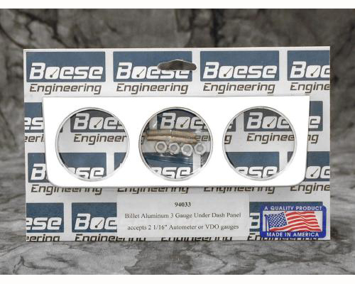 3 Gauge under dash billet aluminum gauge panel for 2 1/16" Auto Meter or VDO gauges