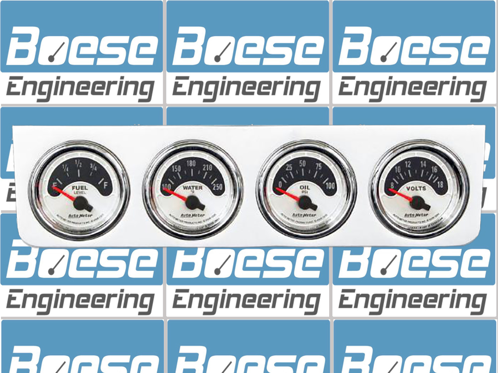 4 Gauge Under Dash Aluminum Gauge Panel w/ Auto Meter American Muscle Gauges