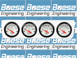 4 Gauge Under Dash Aluminum Panel w/ 2 1/16" Auto Meter Phantom Gauges