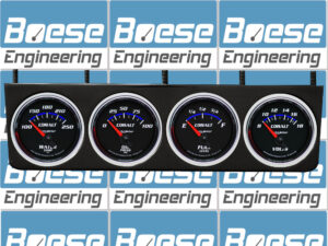 Aluminum Under Dash 4 Gauge Panel With 2 5/8" Auto Meter Cobalt Gauges