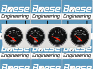Aluminum Under Dash 4 Gauge Panel w/ 2 5/8" Auto Meter Sport-Comp Gauges