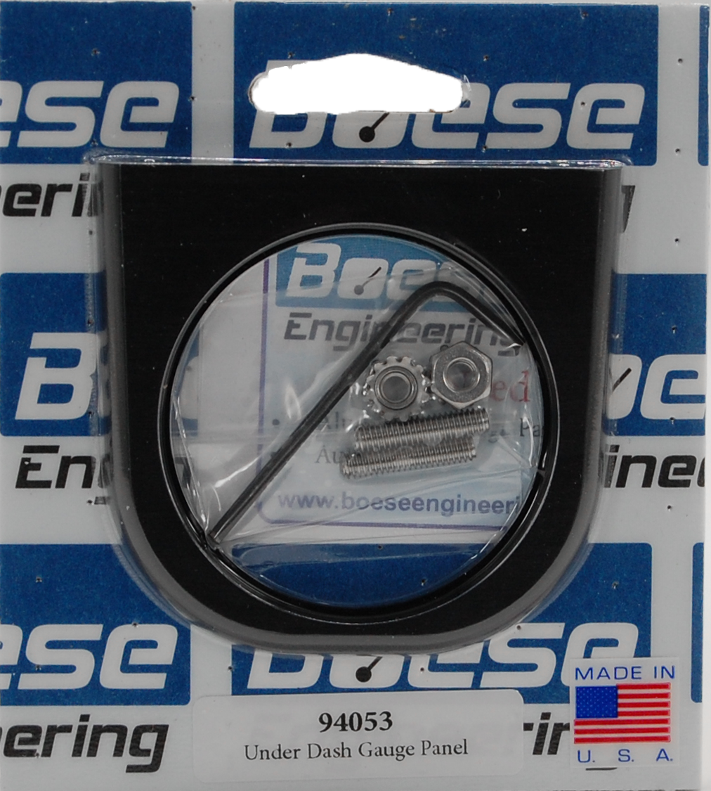 Aluminum Under Dash Single Gauge Panel for 2 1/16" or 2 1/8" Gauges