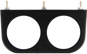 Aluminum Under Dash 2 Gauge Panel for 2 1/16" or 2 1/8" Gauges